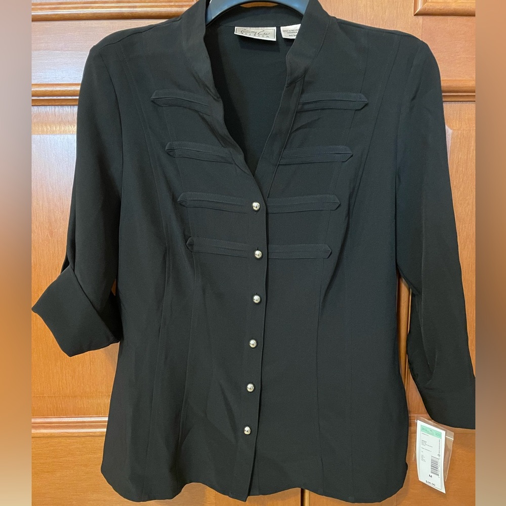 Kathy Che Black Medium Top NWT